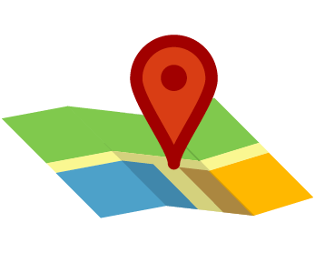 illustration of pin highlighting location on a map