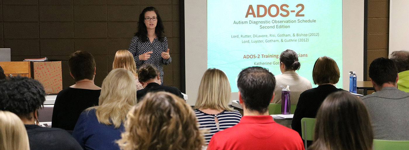 <p>TRIAD periodically provides training for psychologists, pediatricians, and other professionals in use of the ADOS instrument for assessing autism spectrum disorder.</p>