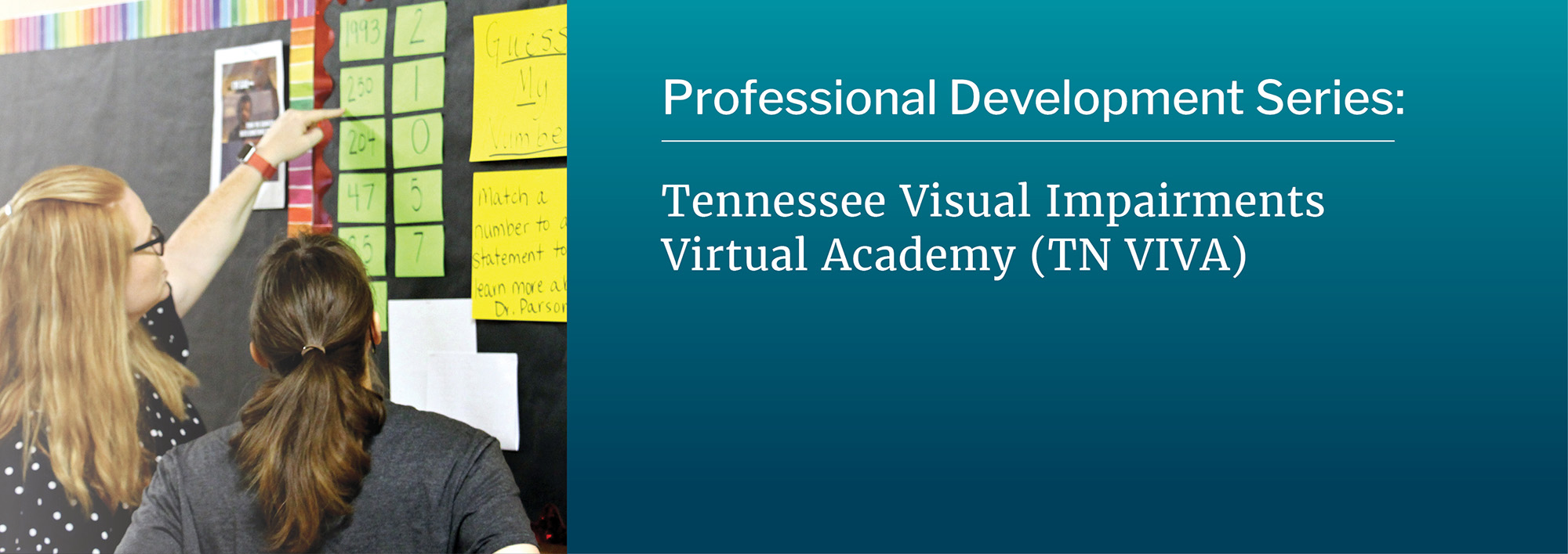 <p>Professional development series for educators, community stakeholders, and families looking to best serve students with visual impairments</p>