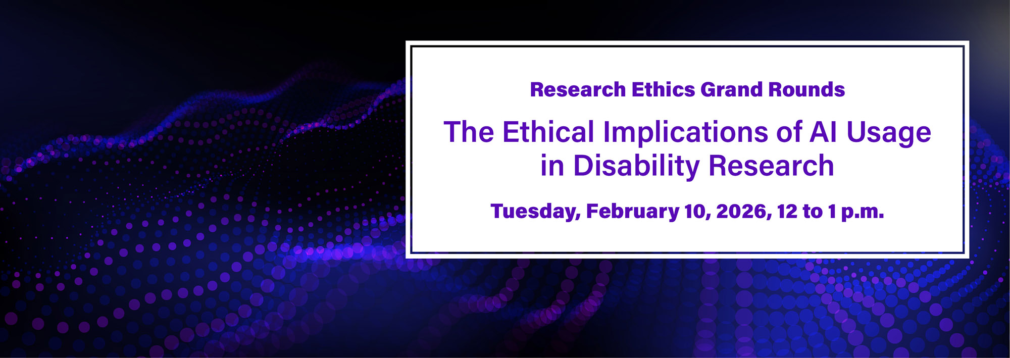<p>Learn about the ethical implications of AI usage in disability research. Register: vkc.vumc.org/events/7145</p>