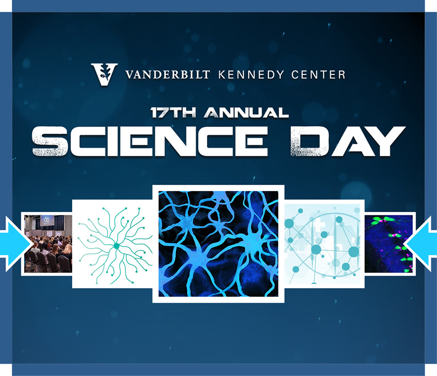 Navy blue background Science Day 2026
